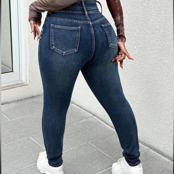 Shein Slayr Dark Wash Jeans - Picture 4 of 7